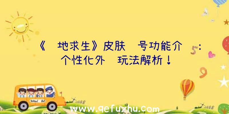 《绝地求生》皮肤账号功能介绍：个性化外观玩法解析！