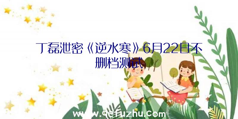 丁磊泄密《逆水寒》6月22日不删档测试