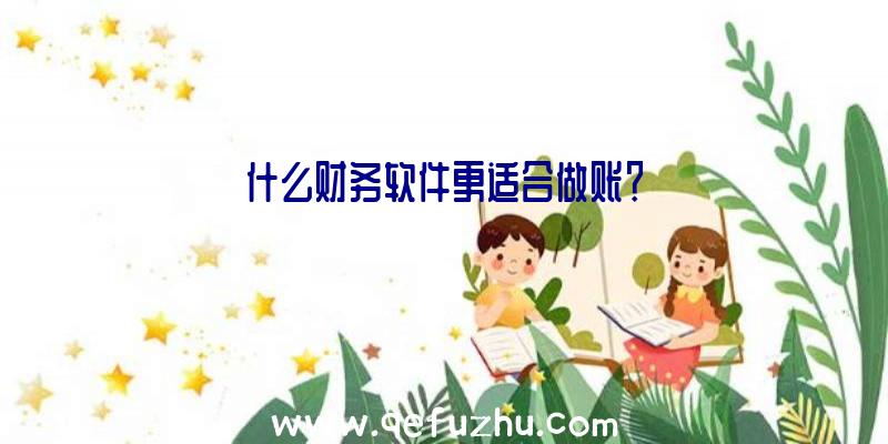 什么财务软件更适合做账？