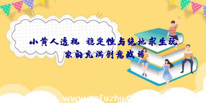 小黄人透视：稳定性与绝地求生玩家的充满创意战场