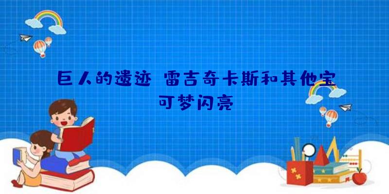 巨人的遗迹!雷吉奇卡斯和其他宝可梦闪亮