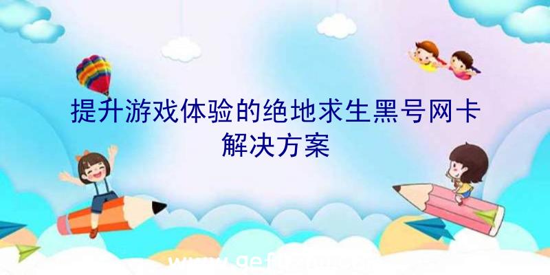 提升游戏体验的绝地求生黑号网卡解决方案