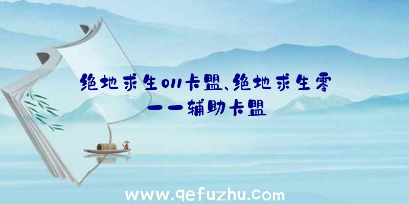 绝地求生011卡盟、绝地求生零一一辅助卡盟