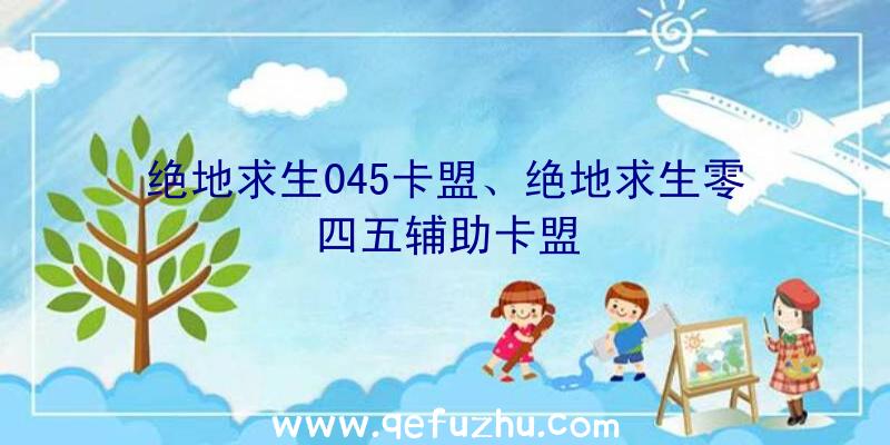 绝地求生045卡盟、绝地求生零四五辅助卡盟