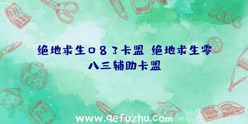 绝地求生083卡盟、绝地求生零八三辅助卡盟