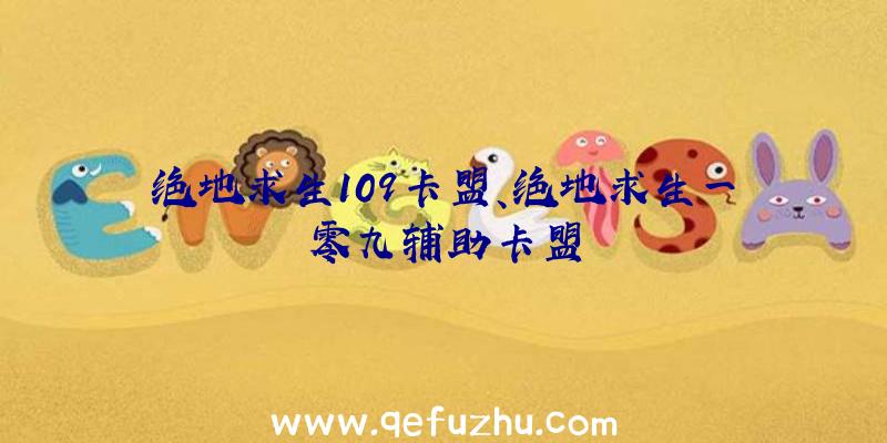 绝地求生109卡盟、绝地求生一零九辅助卡盟