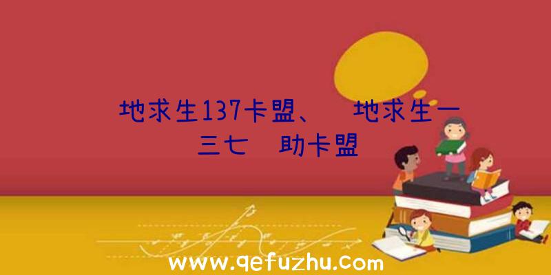 绝地求生137卡盟、绝地求生一三七辅助卡盟