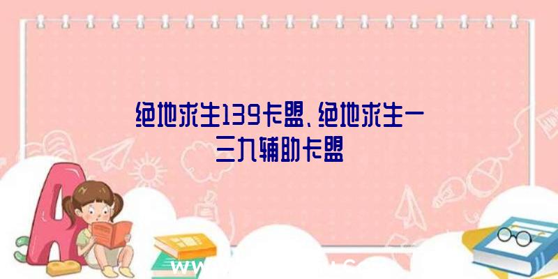 绝地求生139卡盟、绝地求生一三九辅助卡盟