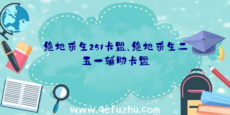 绝地求生251卡盟、绝地求生二五一辅助卡盟