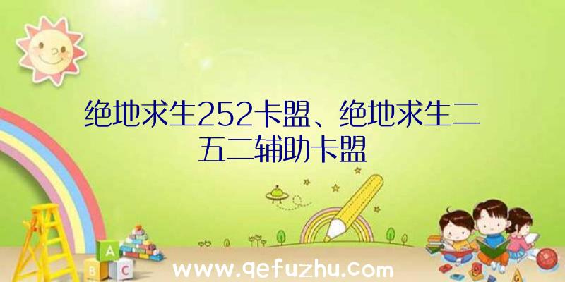 绝地求生252卡盟、绝地求生二五二辅助卡盟