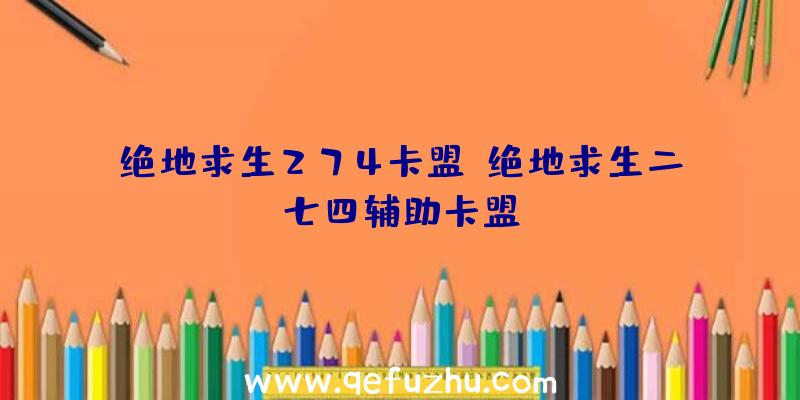 绝地求生274卡盟、绝地求生二七四辅助卡盟