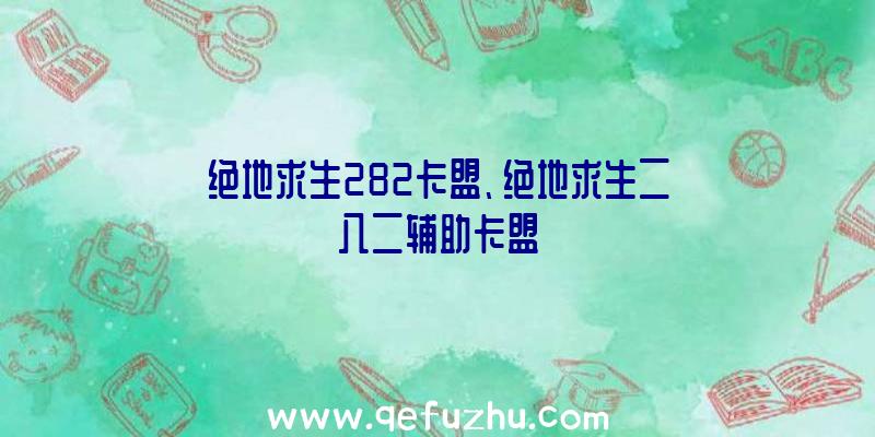 绝地求生282卡盟、绝地求生二八二辅助卡盟