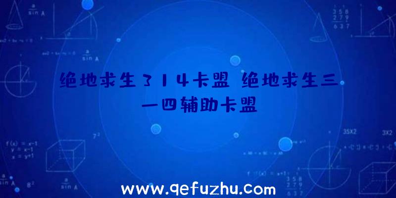 绝地求生314卡盟、绝地求生三一四辅助卡盟