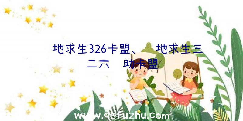 绝地求生326卡盟、绝地求生三二六辅助卡盟