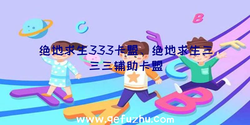 绝地求生333卡盟、绝地求生三三三辅助卡盟