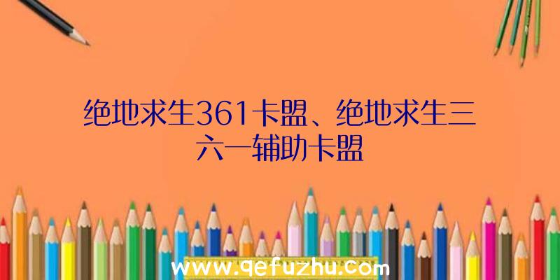 绝地求生361卡盟、绝地求生三六一辅助卡盟