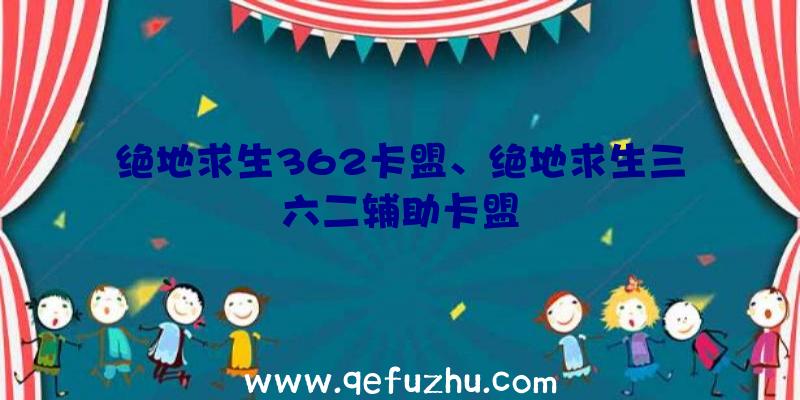 绝地求生362卡盟、绝地求生三六二辅助卡盟