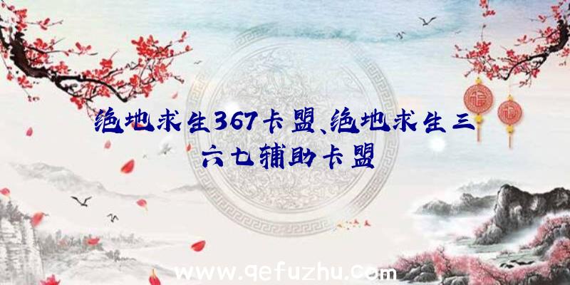 绝地求生367卡盟、绝地求生三六七辅助卡盟