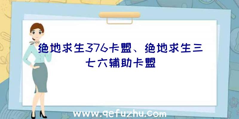 绝地求生376卡盟、绝地求生三七六辅助卡盟