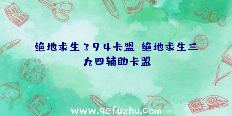 绝地求生394卡盟、绝地求生三九四辅助卡盟