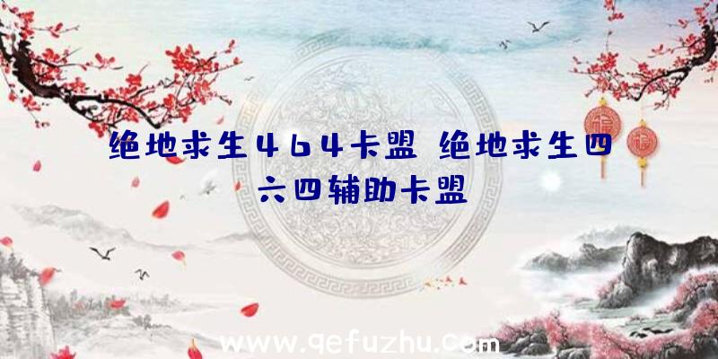 绝地求生464卡盟、绝地求生四六四辅助卡盟