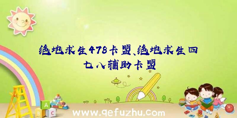 绝地求生478卡盟、绝地求生四七八辅助卡盟