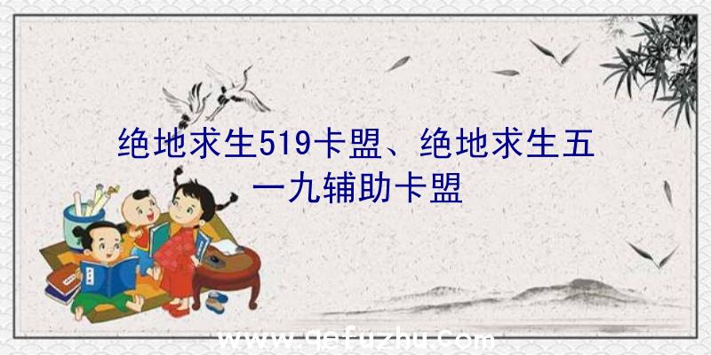 绝地求生519卡盟、绝地求生五一九辅助卡盟