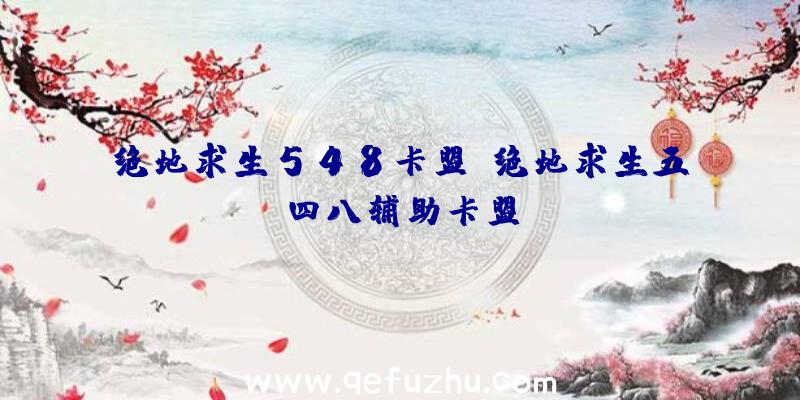 绝地求生548卡盟、绝地求生五四八辅助卡盟