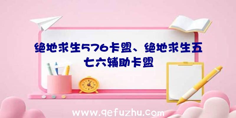 绝地求生576卡盟、绝地求生五七六辅助卡盟