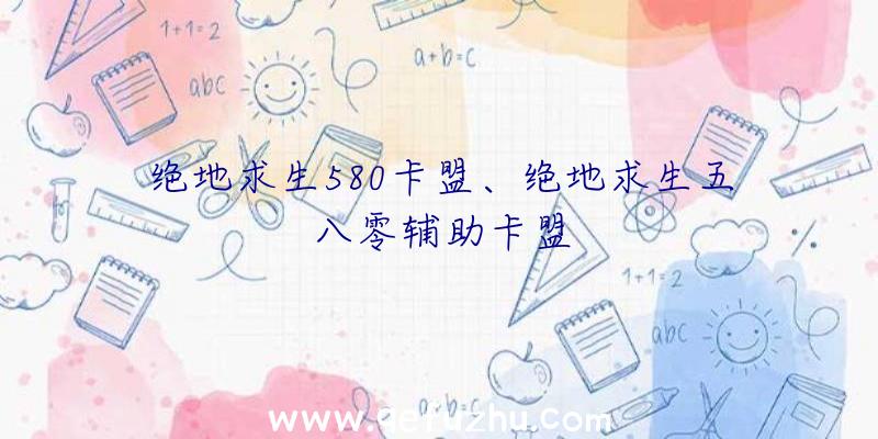 绝地求生580卡盟、绝地求生五八零辅助卡盟