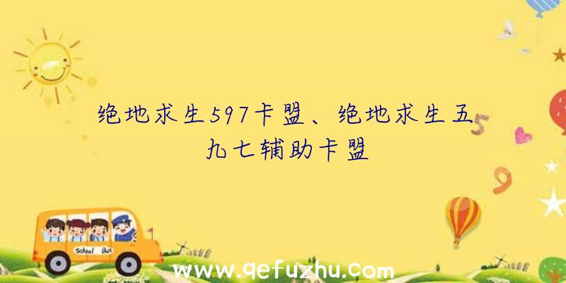 绝地求生597卡盟、绝地求生五九七辅助卡盟