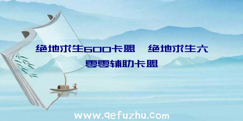 绝地求生600卡盟、绝地求生六零零辅助卡盟