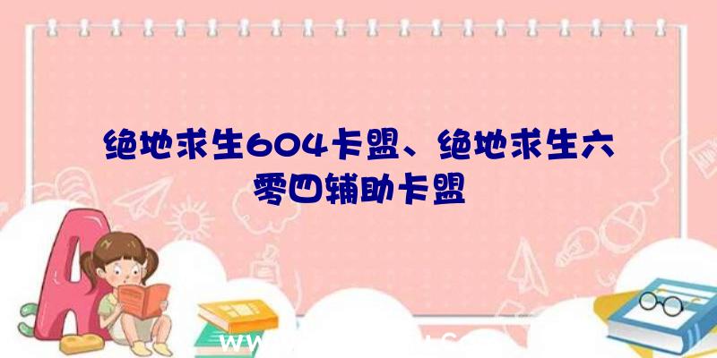 绝地求生604卡盟、绝地求生六零四辅助卡盟