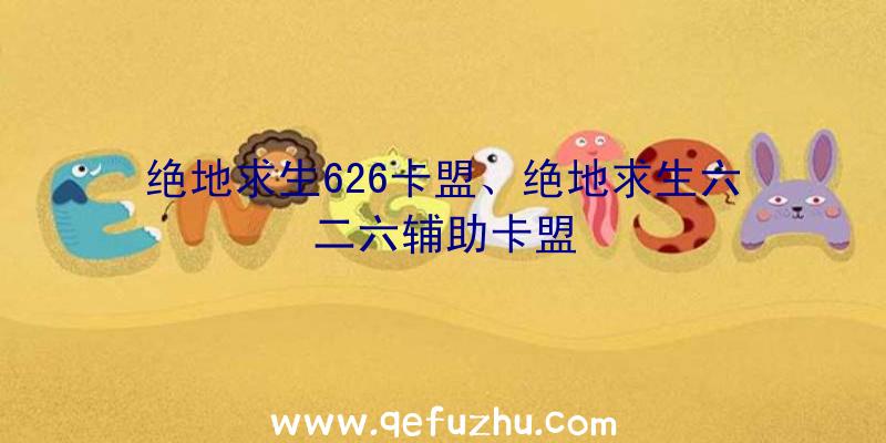 绝地求生626卡盟、绝地求生六二六辅助卡盟