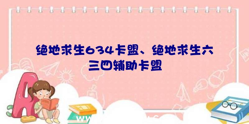 绝地求生634卡盟、绝地求生六三四辅助卡盟