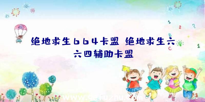 绝地求生664卡盟、绝地求生六六四辅助卡盟