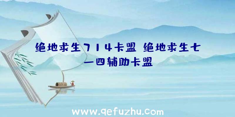 绝地求生714卡盟、绝地求生七一四辅助卡盟