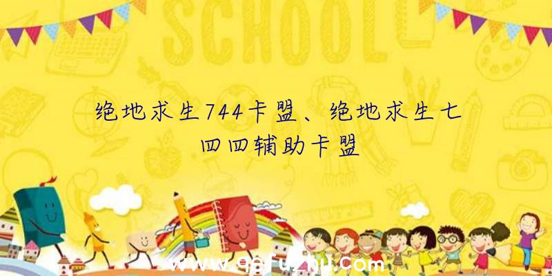 绝地求生744卡盟、绝地求生七四四辅助卡盟