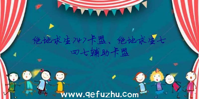 绝地求生747卡盟、绝地求生七四七辅助卡盟