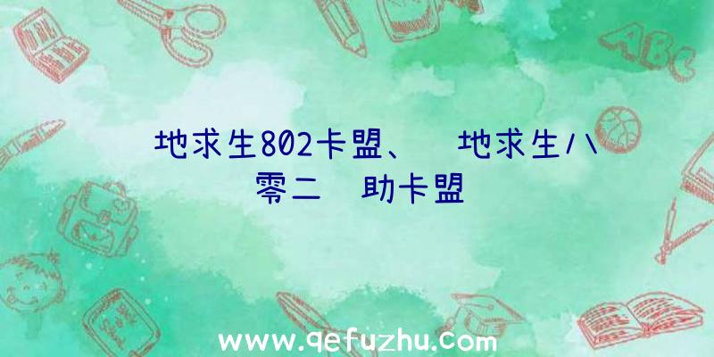 绝地求生802卡盟、绝地求生八零二辅助卡盟