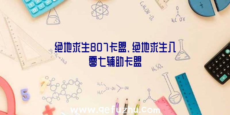 绝地求生807卡盟、绝地求生八零七辅助卡盟