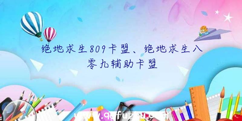 绝地求生809卡盟、绝地求生八零九辅助卡盟