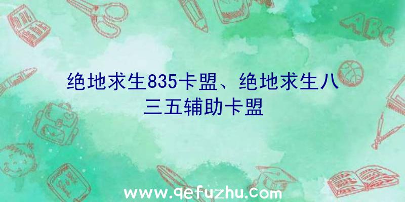 绝地求生835卡盟、绝地求生八三五辅助卡盟