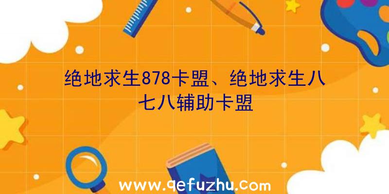 绝地求生878卡盟、绝地求生八七八辅助卡盟