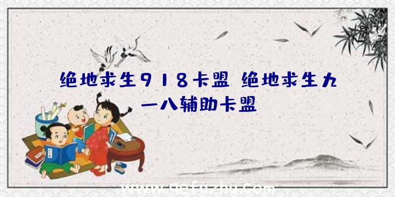 绝地求生918卡盟、绝地求生九一八辅助卡盟