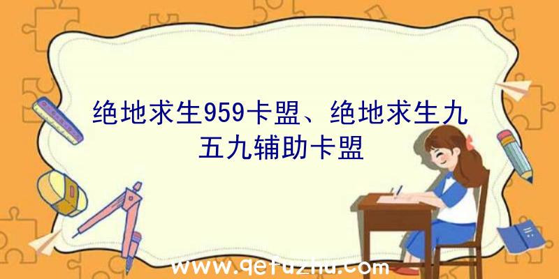 绝地求生959卡盟、绝地求生九五九辅助卡盟