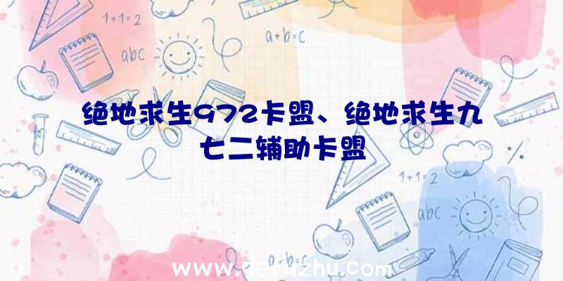 绝地求生972卡盟、绝地求生九七二辅助卡盟