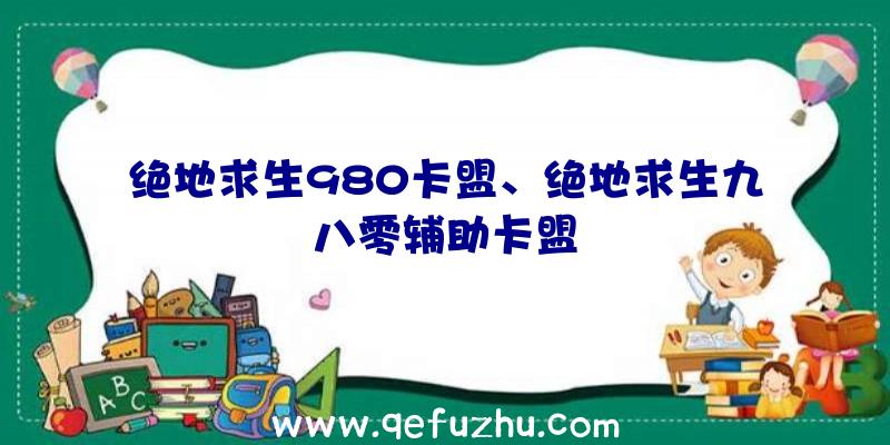 绝地求生980卡盟、绝地求生九八零辅助卡盟