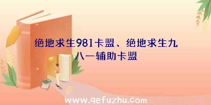 绝地求生981卡盟、绝地求生九八一辅助卡盟