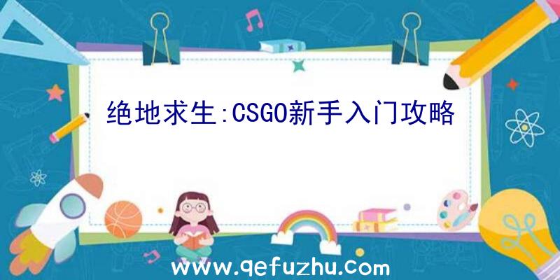 绝地求生:CSGO新手入门攻略